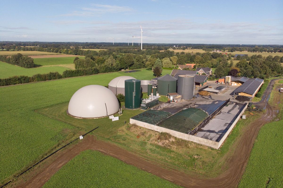 Biogasanlage Niemann in Bocholt Luftbild der Biogasanlage Niemann